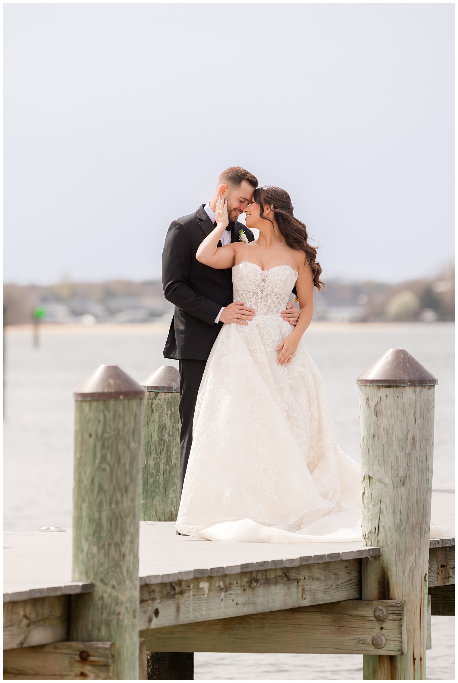 romantic bride and groom