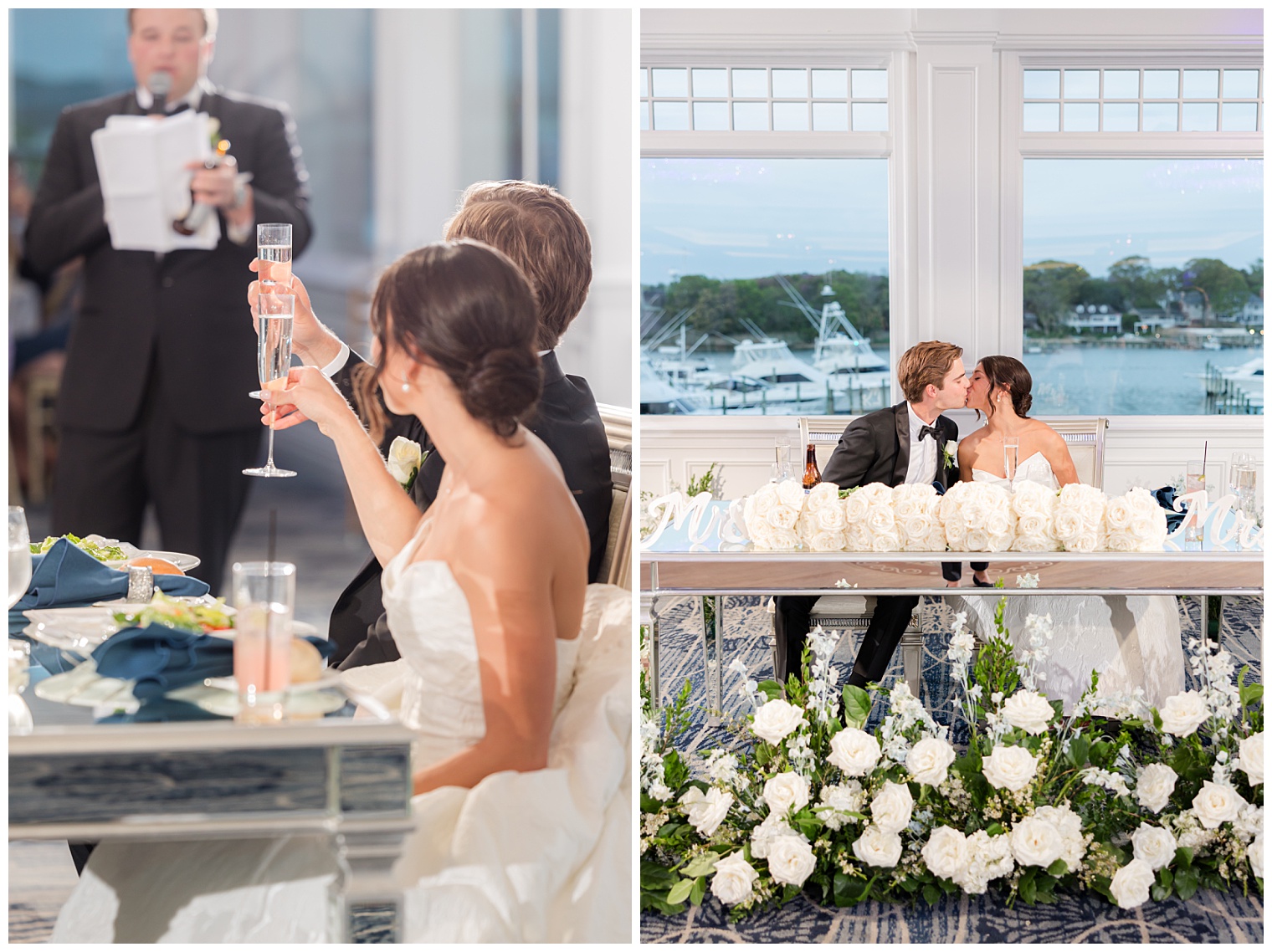 bride and groom celebrating