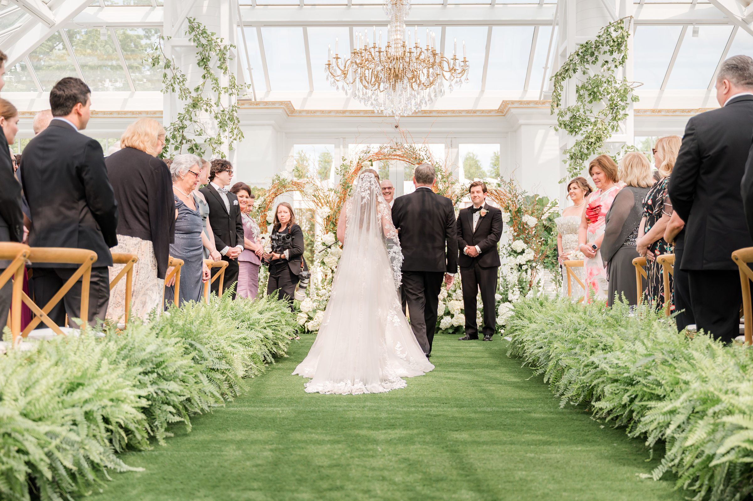 Dad walking the bride down the aisle