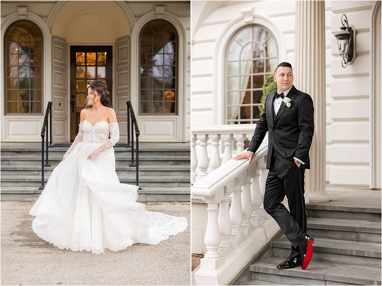 editorial posing for timeless rainy day wedding at Ashford Estate in Allentown NJ