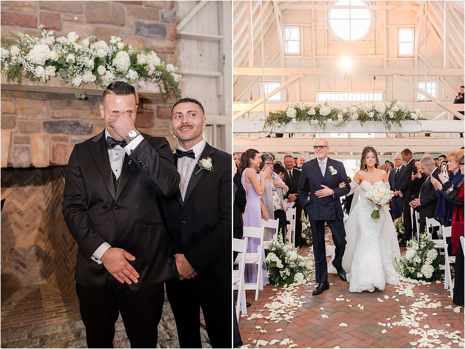 bride's processional at Ashford Estate in Allentown NJ
