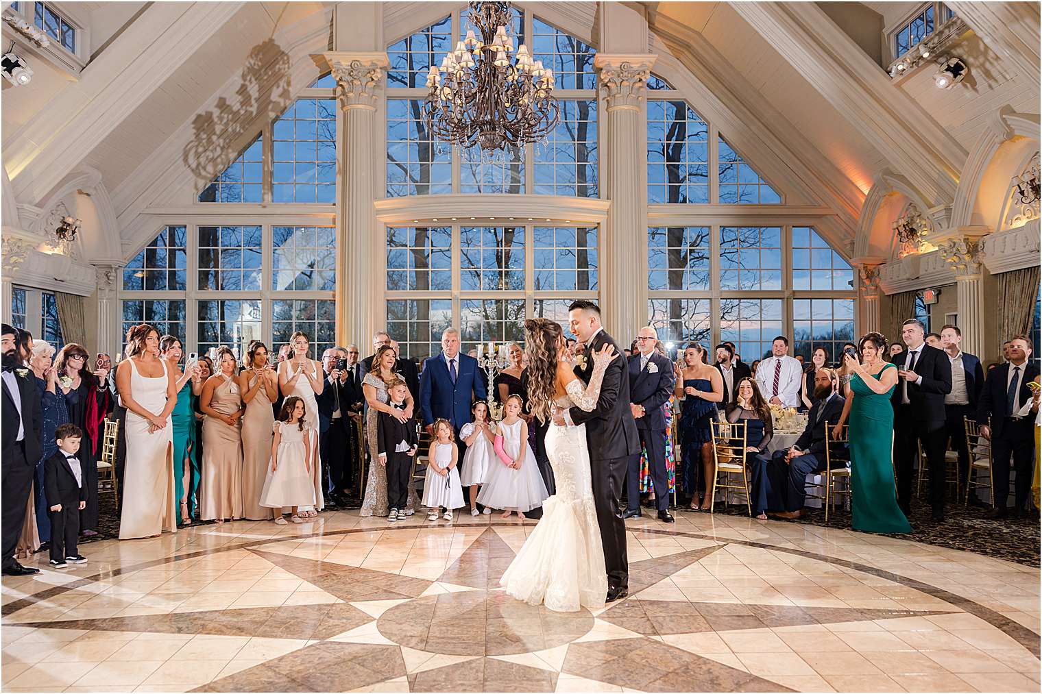 bride and groom dancing their first dance song at Ashford Estate in Allentown NJ